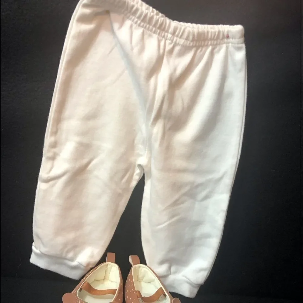 Old Navy 2 Piece Set Girls Top & Pant Sz 3-6 mo w/ Shoes